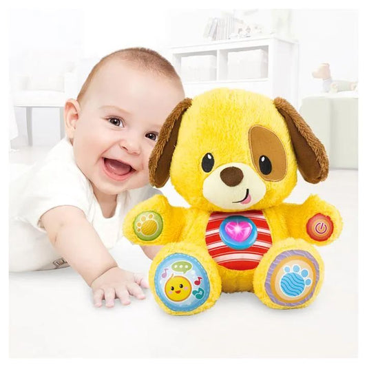 Peluche Perrito Aprende Conmigo Luz Y Sonido Winfun