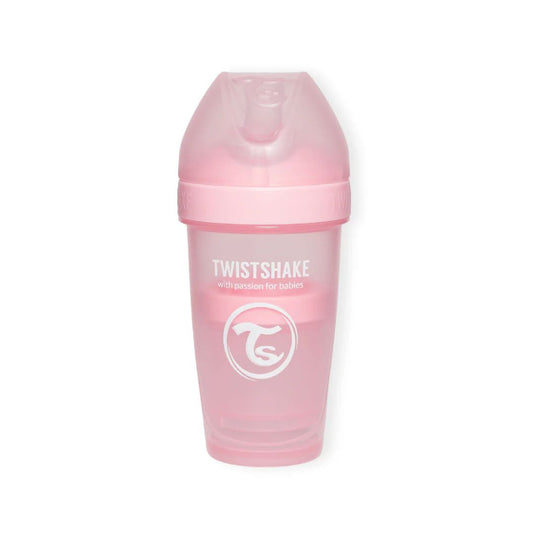 Mamadera Anticólico Twistshake Double Pro 260ml Rosado