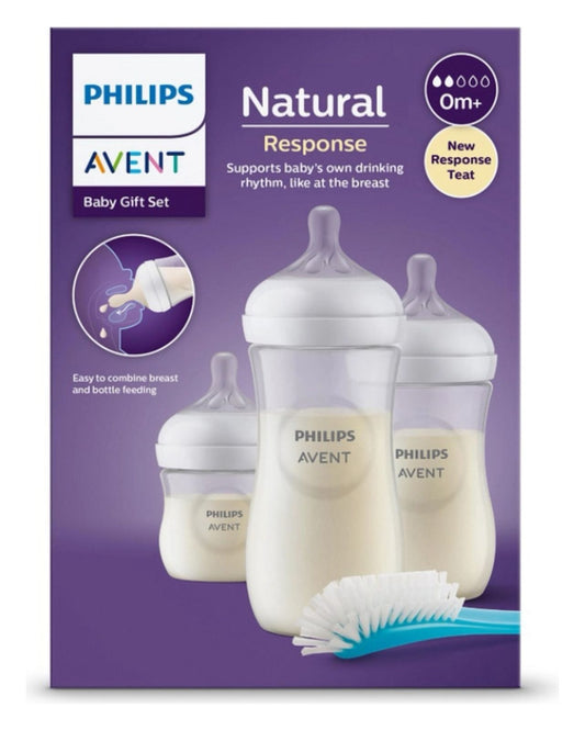 Set De 3 Mamaderas 125ml-260ml- 330ml Con Cepillo Avent