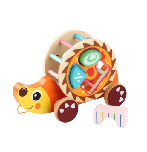Juguete De Arrastre Y Encaje Madera Animales Bebés - Niños
