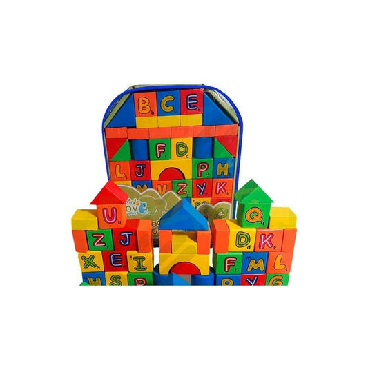 Bloques De Madera Construcción Colores Con Mochila 46 Colores