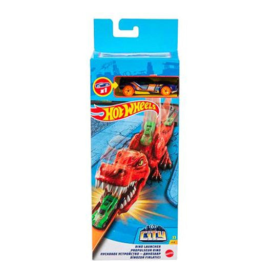 Lanzador De Autos Dinosaurio Hot Wheels Rojo