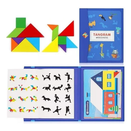 Juego Didactico Tangram 3d Magnetico - Madera Para Niños