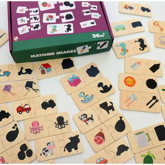 Juego Didáctico Conoce Figuras Y Sombras - Madera - Niños