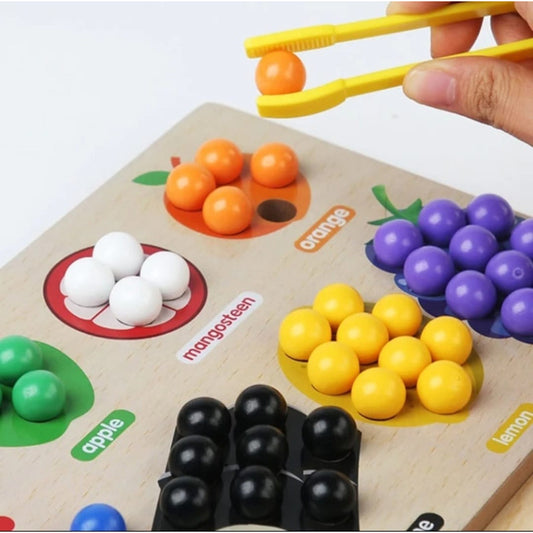 Juego De Clasificación Colores-frutas Montessori Niño Madera