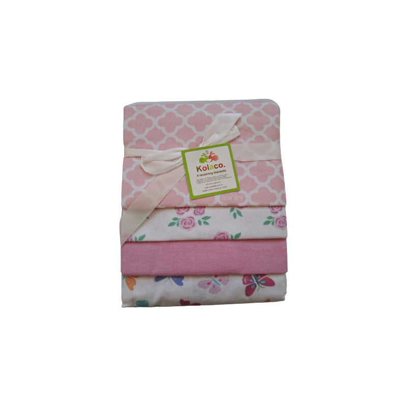 Set 4 Tutos Mantas Bebé Pañales Algodón Multiusos