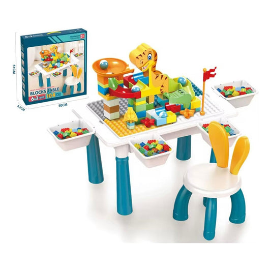 Juego Didáctico Mesa Bloques De Construcción Multifunción