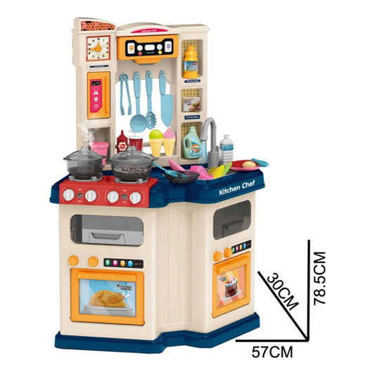 Cocina De Juguete Con Luz- Sonido- Utensilios Niños 67 Pzs