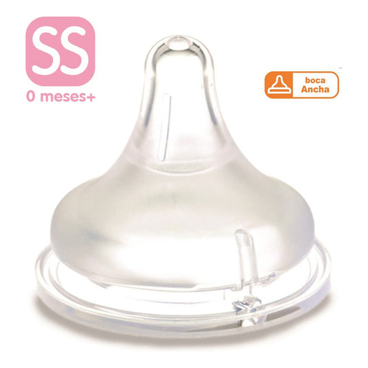 Tetina Pigeon Softouch Repuesto Boca Ancha Talla Ss +0m