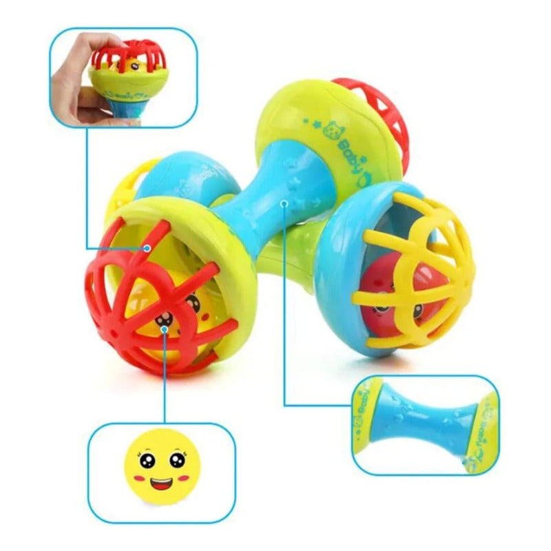 Set 5 Pzs Pelota - Sonajero - Mordedor Sensorial Bebé