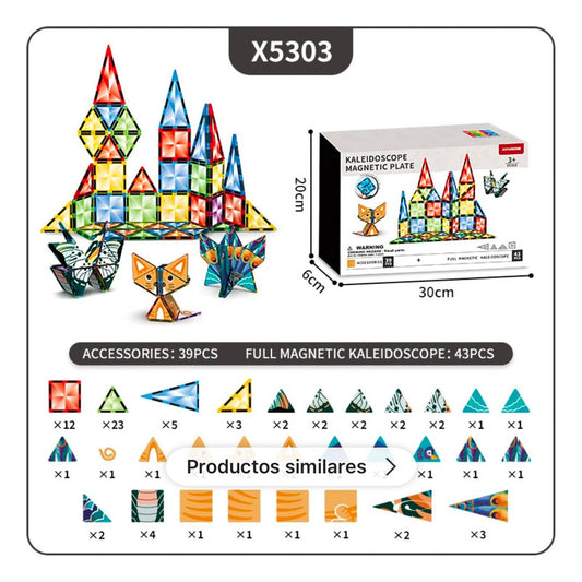 Juego De Construcción Magnéticos Imán Animales - Varios