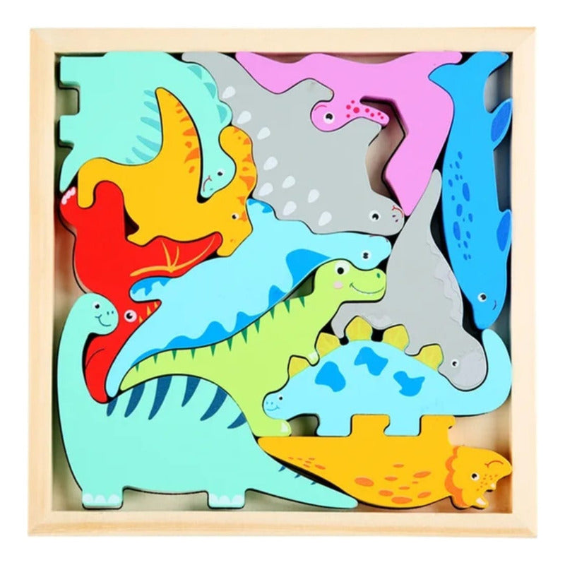 Juego Encaje Rompecabezas Puzzles Madera 3d Niños Montessori