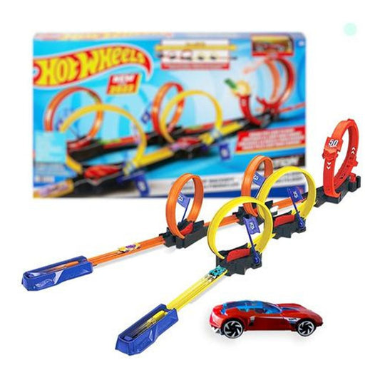 Pista Hot Wheels Multi Loop Stunt Tracks Incluye Auto
