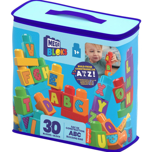 Mega Bloks Bloques Construcción Aprendizaje 30 Pzs + Bolsa 30 Letras