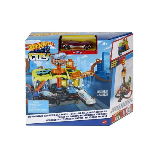 Juego Estación De Lavado Hot Wheels City Multicolor