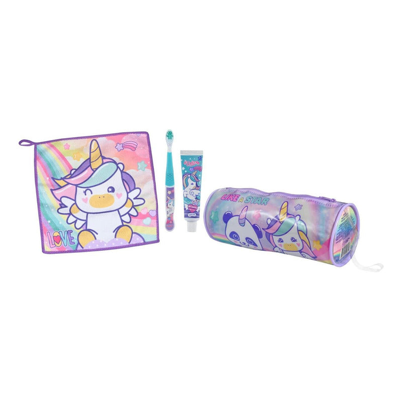 Set Dental Niños Con Estuche-cepillo-pasta Dental-toalla Peq