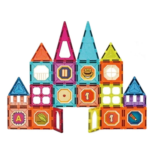 Juego De Construcción Magnético Imán Bloques Niños 32pzs