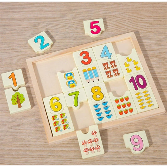 Tabla De Encaje Asociar Numeros Madera Niños