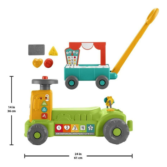 Juguete Corre Pasillo Para Bebé Tractor Aprendizaje 4 En 1 Verde