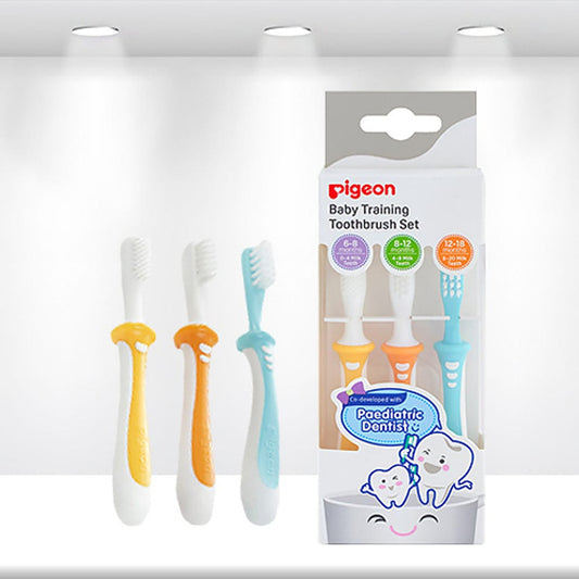 Set Cepillo Dental Pigeon 3 Etapas Aprendizaje Bebe-niños