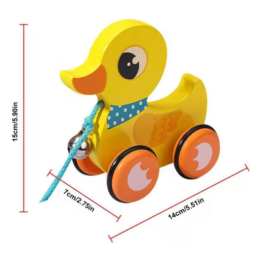 Juguete Animalitos De Arrastre Madera Juego Niños-bebés