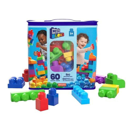 Mega Bloks Bloques Construcción Aprendizaje 60 Pzs + Bolsa 60 Colores