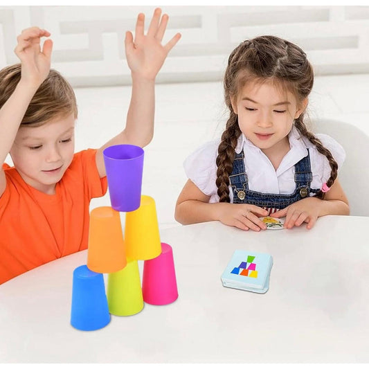Juego Vasos Apilable- Patrón Estimulación Cognitiva Niños