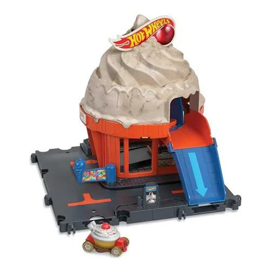 Pista De Auto Juguete Heladería Hot Wheels City Multicolor