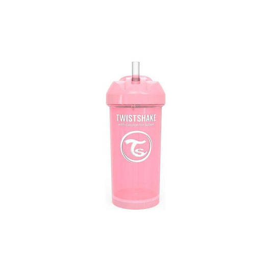 Vaso Para Bebés Twistshake Straw Cup 360ml Rosado Pastel Lisa