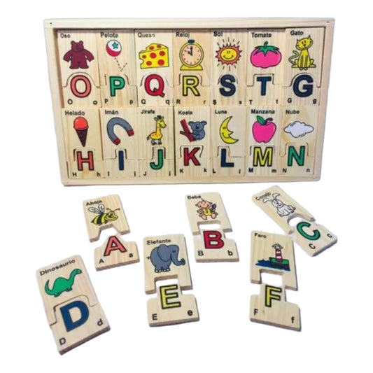 Tabla De Encaje Letras - Abecedario Aprendizaje Para Niños