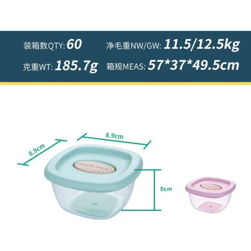 Pack 4 Contenedores Taper Snack Comida Bebe-niños