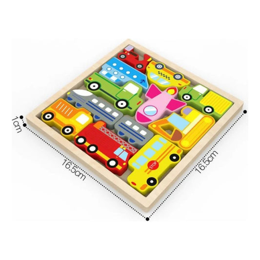 Juego Encaje Rompecabezas Puzzles Madera 3d Niños Montessori