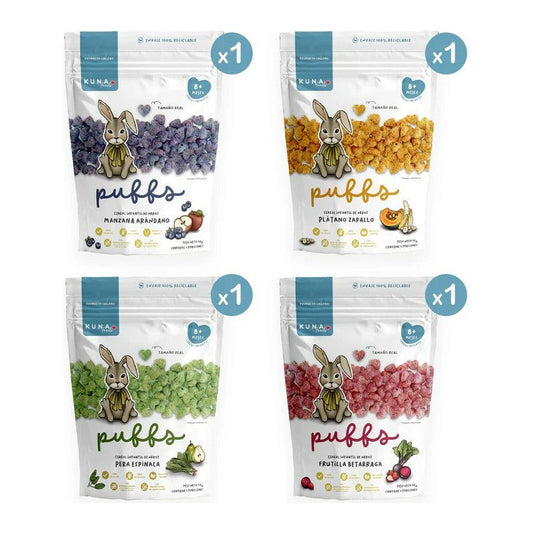Pack Puffs Kuna Foods Cereal Niños Familiares