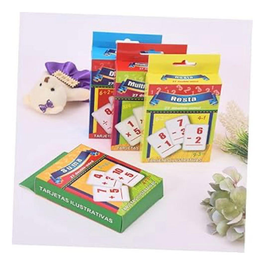 Pack Tarjeta Matemáticas Aprendizaje Didáctico Para Niños