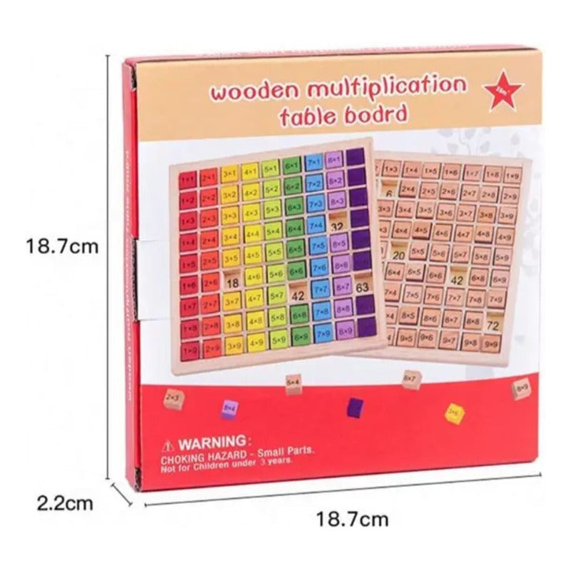 Juego De Aprendizaje Tabla De Multiplicar Madera - Niños