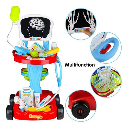 Carro Doctor Juguete Didáctico Juego De Roles Niños Azul
