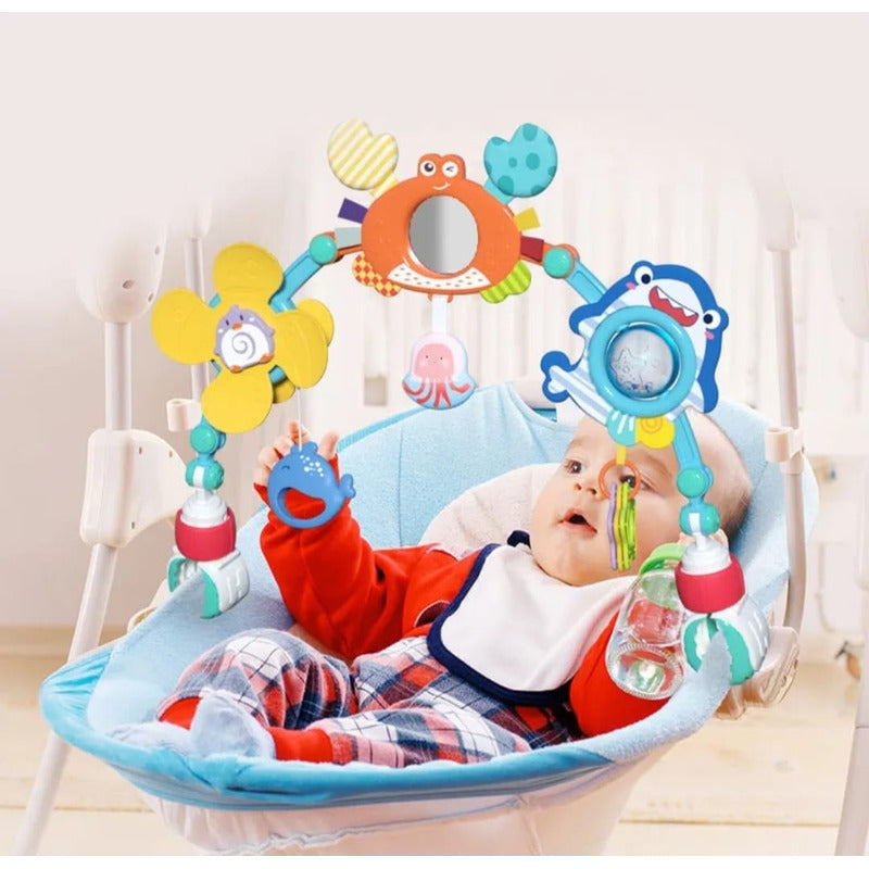 Arco Móvil Estimulación Bebé Para Coche - Cuna - Sillas