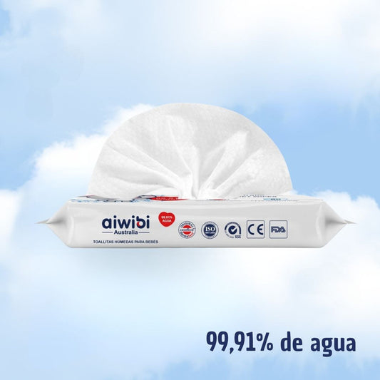 Toallas Húmedas Aiwibi Agua Pack 3x80 Unidades