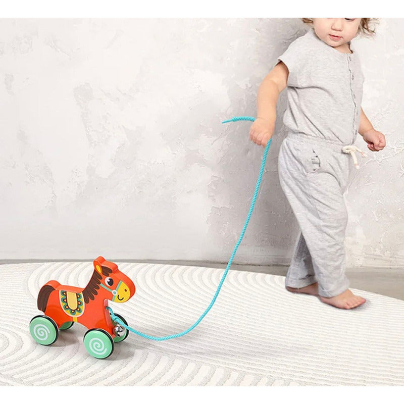 Juguete Animalitos De Arrastre Madera Juego Niños-bebés
