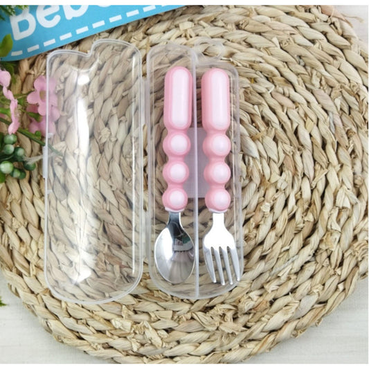 Set Cubiertos Para Bebés Y Niños Flexibles (cuchara-tenedor)