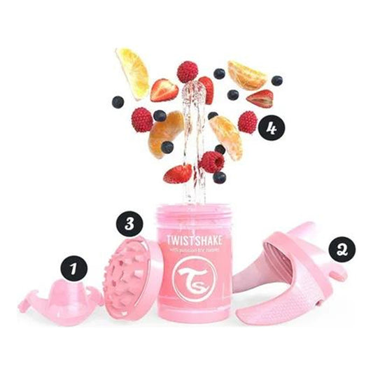 Vaso Anti Derrame Mini Cup 230 Ml Twistshake Rosa Liso