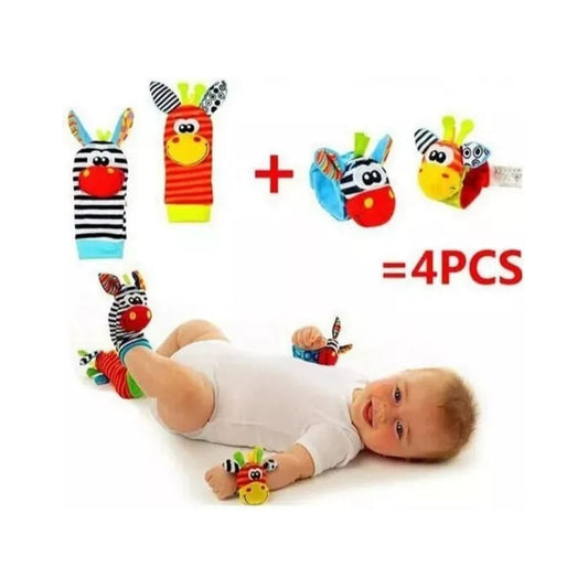 Set Calcetines Y Pulsera De Estimulación Sonajero Bebé