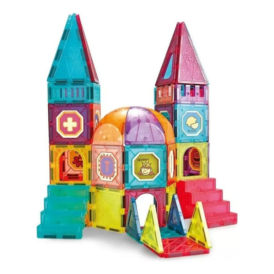 Juego De Construcción Magnético Bloques Niños 94 Pzs