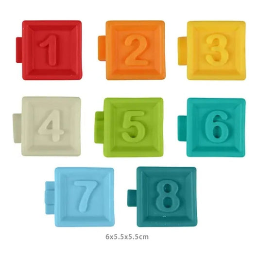 Cubos Bloques Apilables Texturizados Montessori Bebé-niños