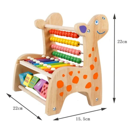 Juego Didáctico Aprendizaje Ábaco-xilófono Madera Niños