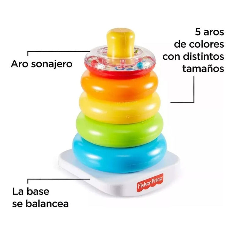 Pirámide Fisher Price De Argollas Aros Juguete Ecológico
