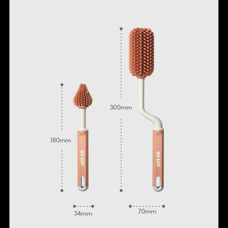 Cepillo Limpia Mamadera, Botellas Y Vasos - Silicona