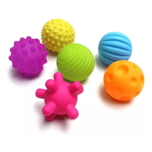Set 6 Pelotas Sensoriales Aprendizaje Juego Para Bebé