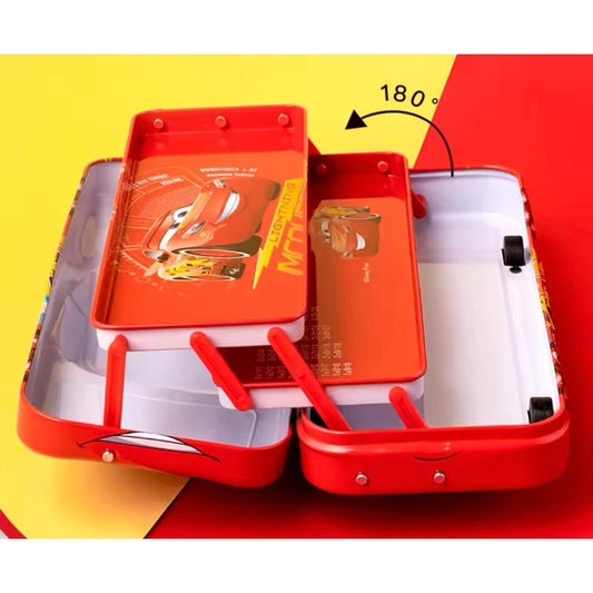 Cartuchera Estuche Metal Cars Niños