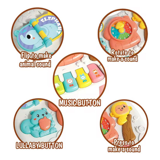 Mesa De Actividades Para Bebé 2 En 1 Musical Gris